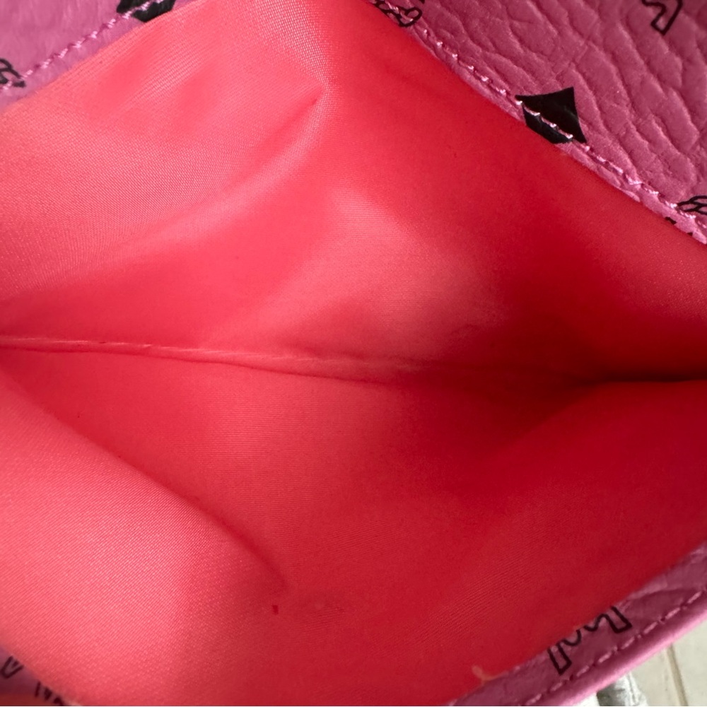 MCM Visetos Envelope Clutch Pink - Picture 8 of 9